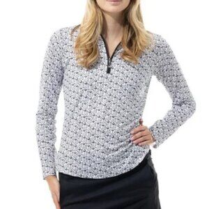 San Soleil Womens 1/4 Zip Performance Top XL Vents Wicking Tennis Golf Picklebal